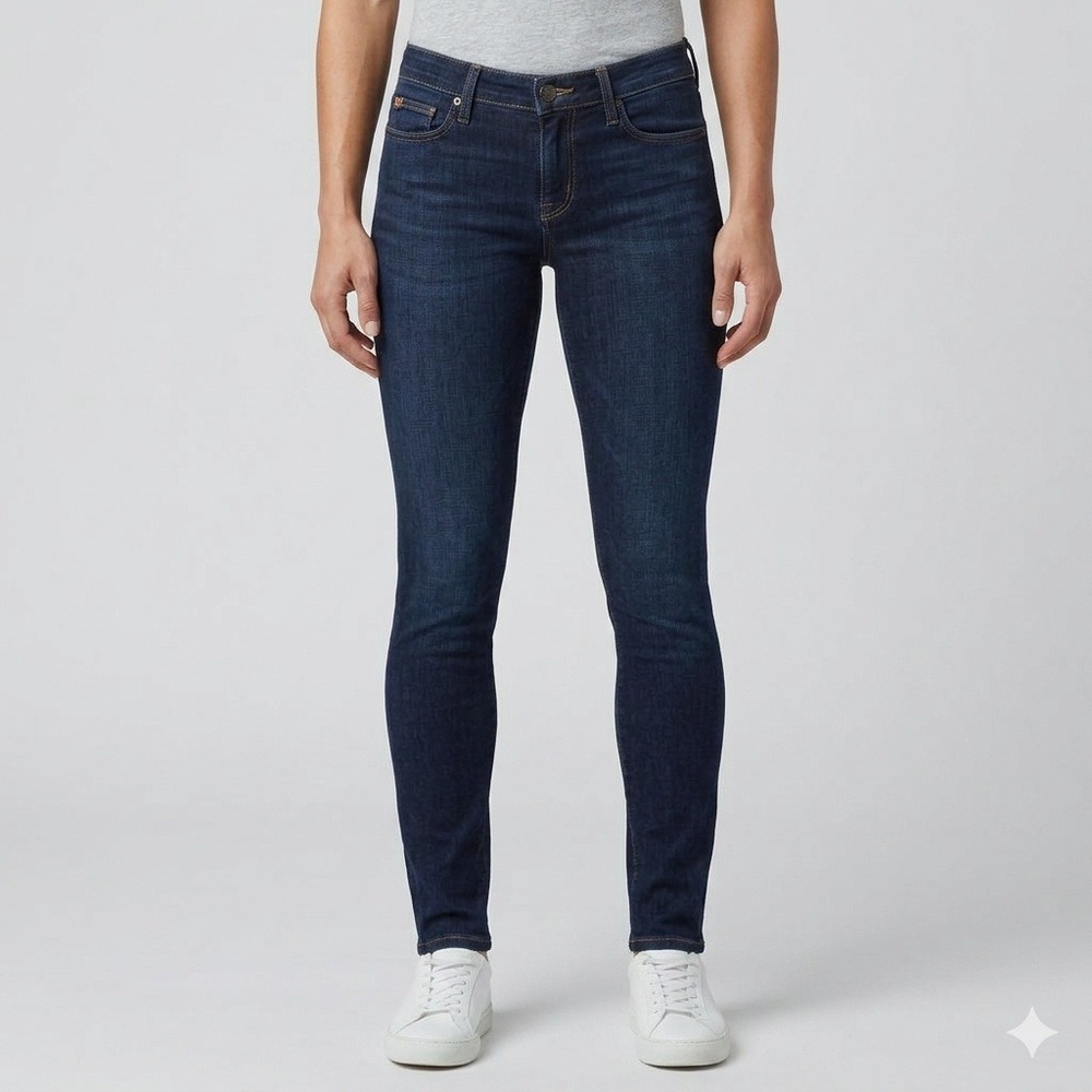 Hudson Nico Midrise Super Skinny Jeans Womens 25 Dark Wash Blue